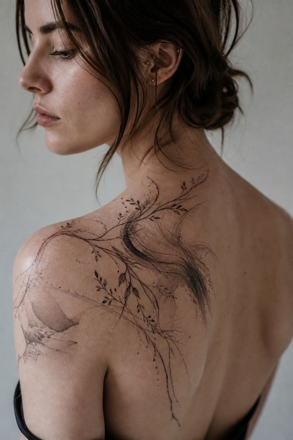 Mixed-Media Paint Texture Tattoo