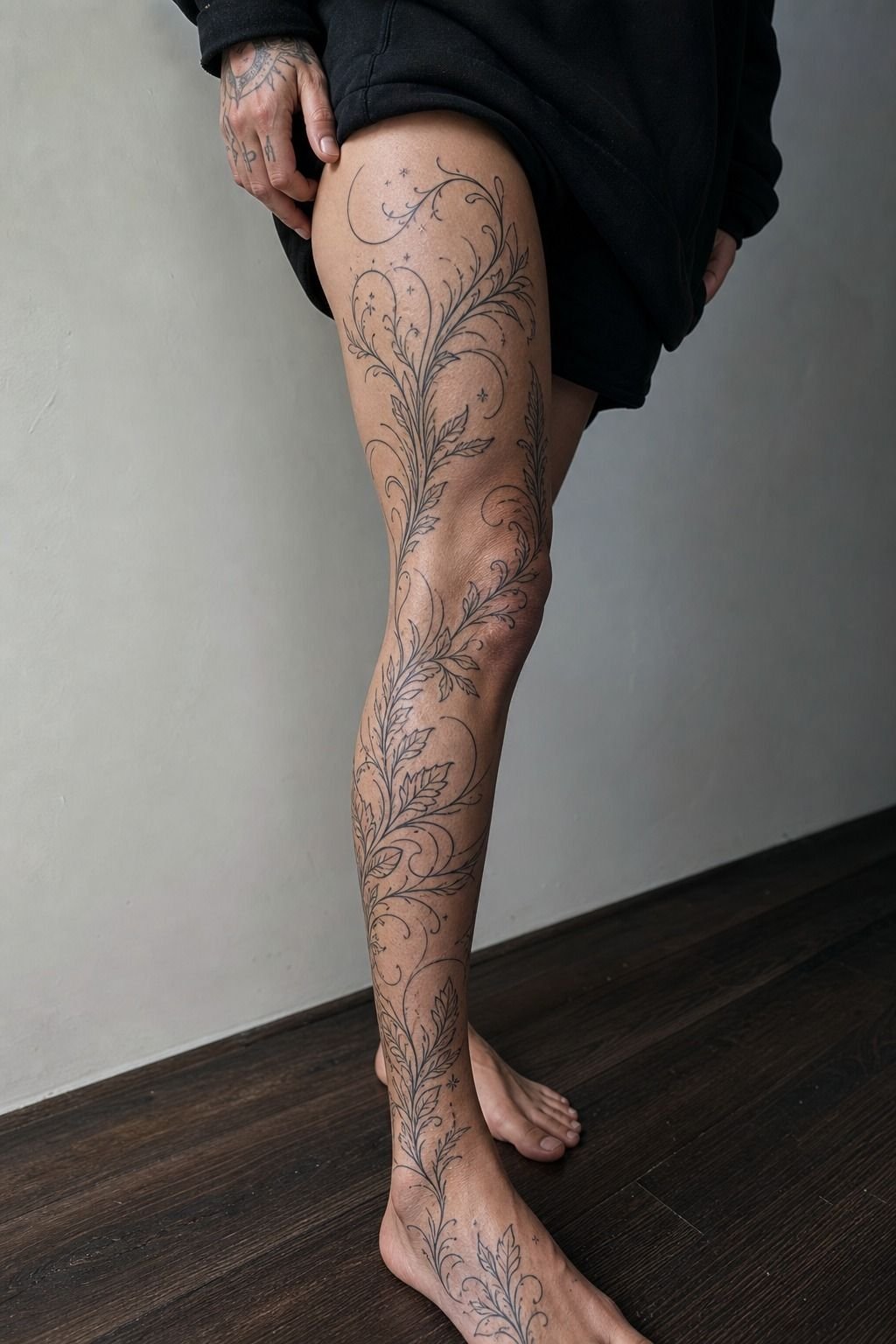 Balance Bold and Fine Full Leg Linework