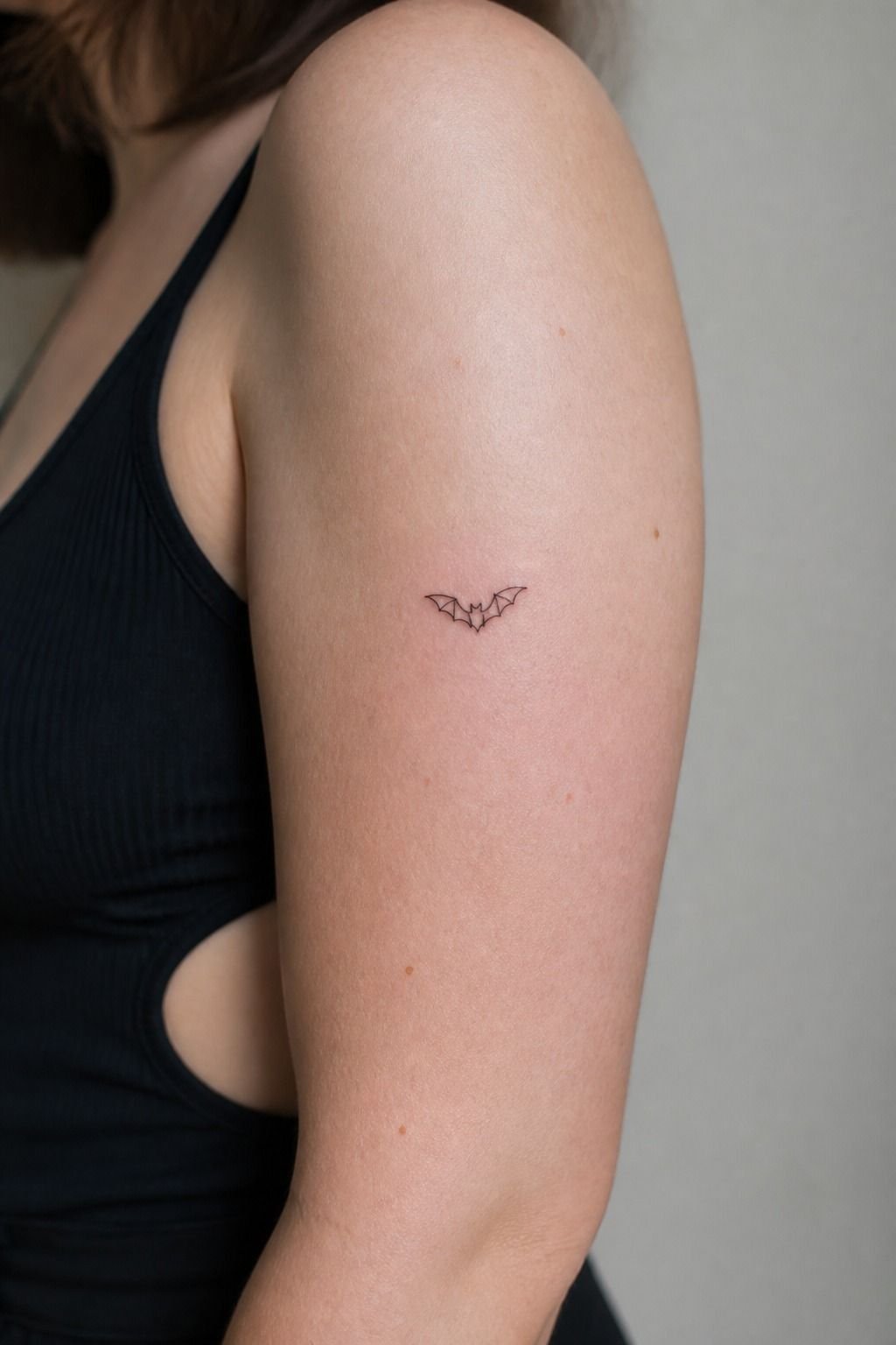 I Chose a Tiny Black Bat Outline