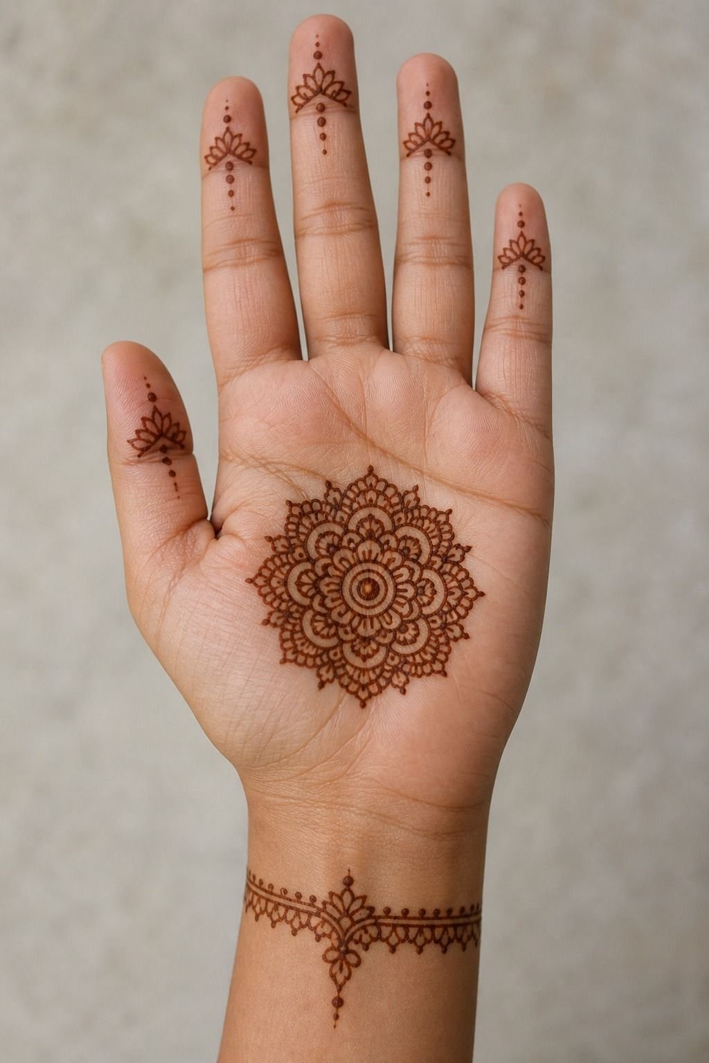 Center a Minimal Mandala on the Palm
