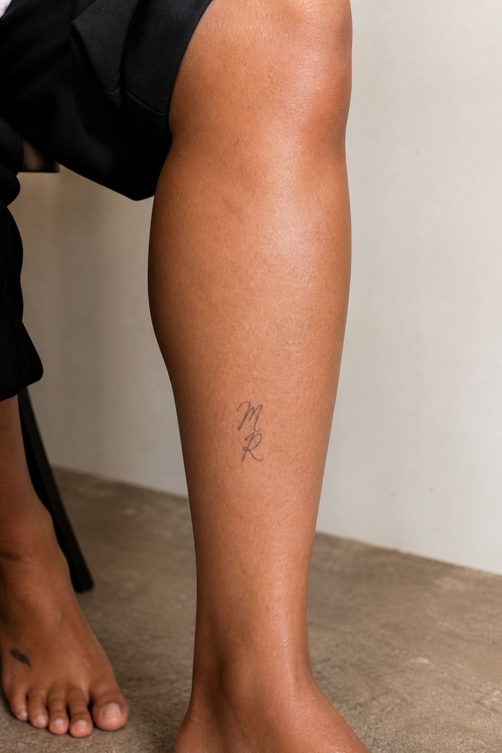 Meaningful Initials on the Inner Shin
