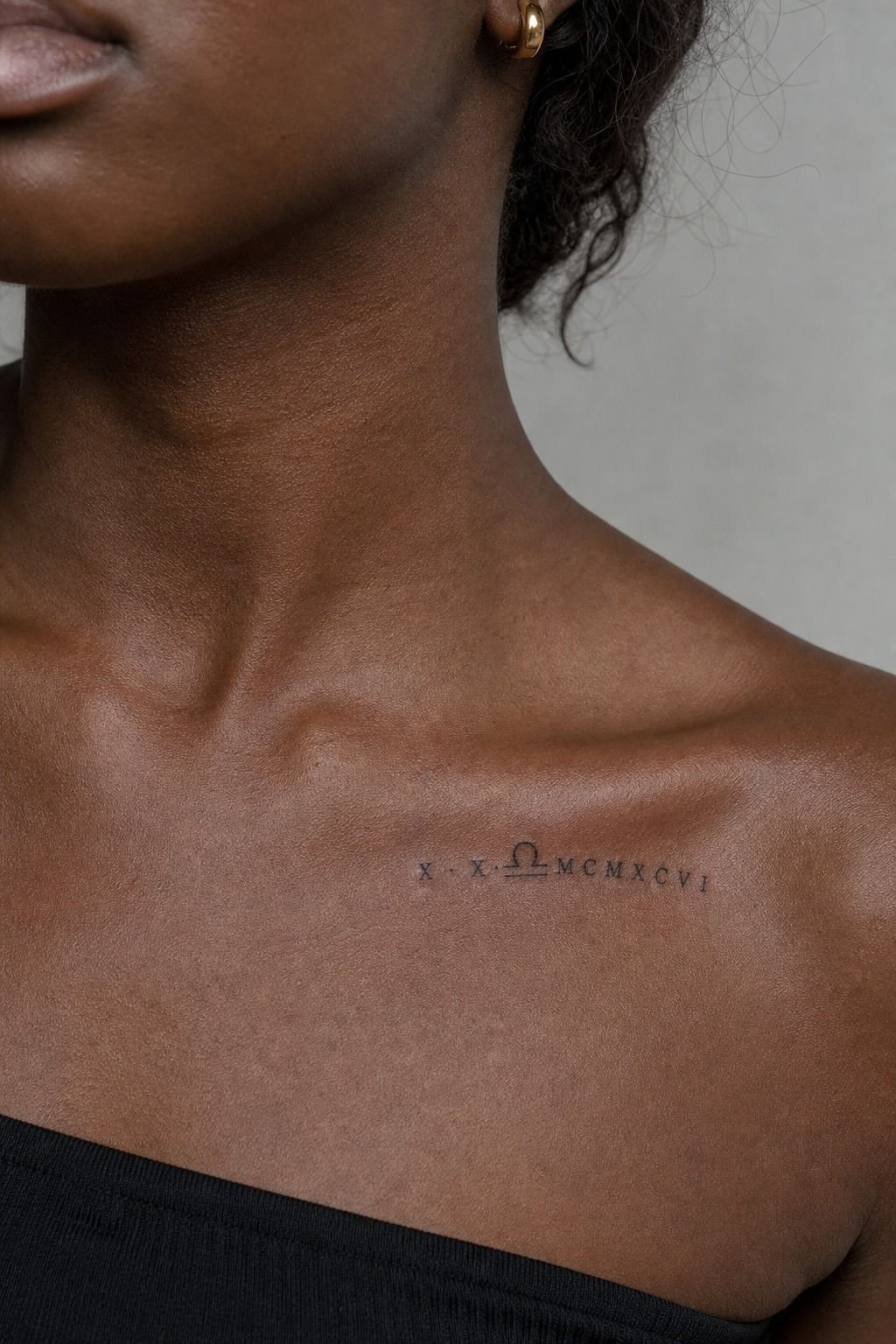 Small Libra Tattoo for Men with Roman Numerals