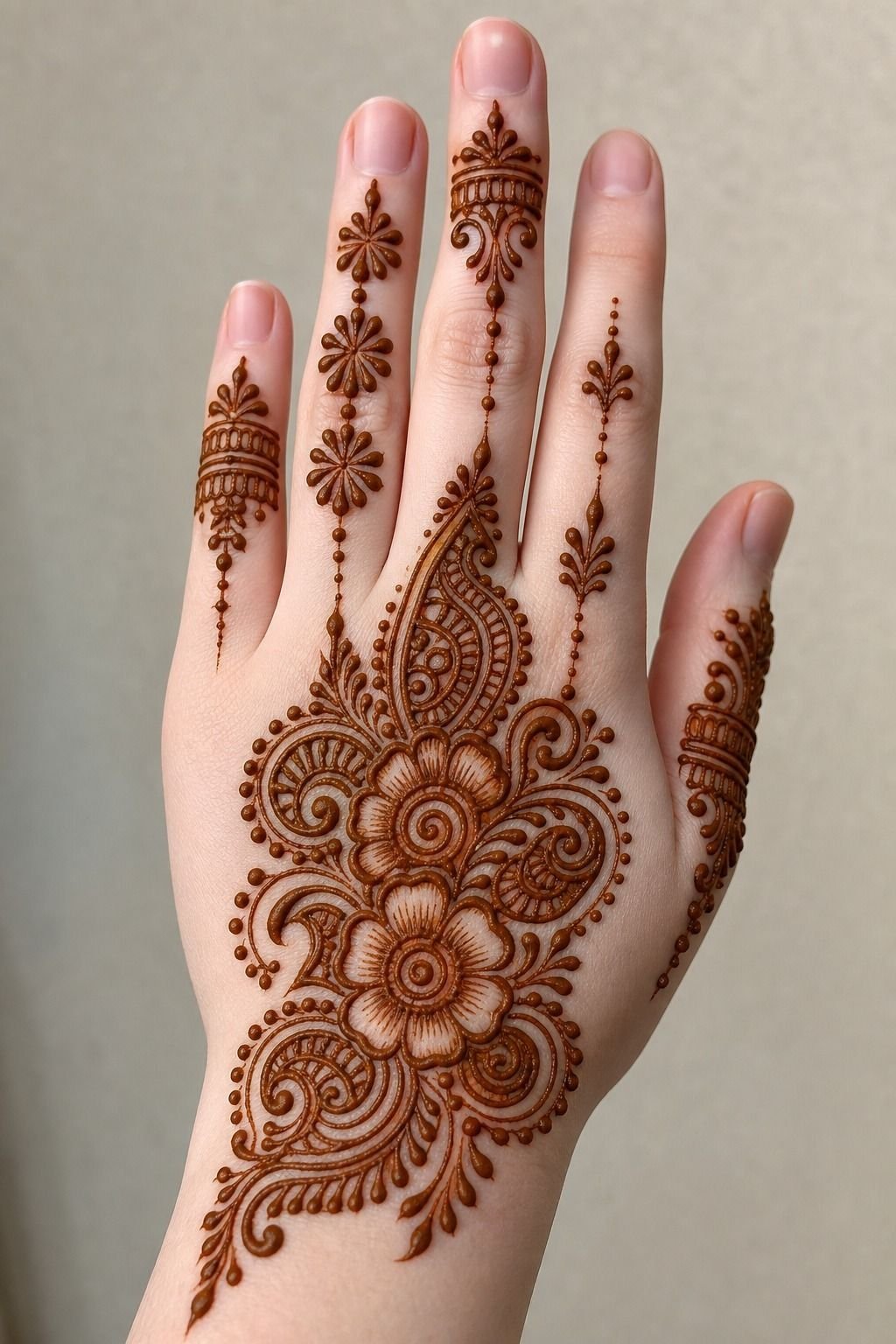 Add Small Petals Along the Index Finger