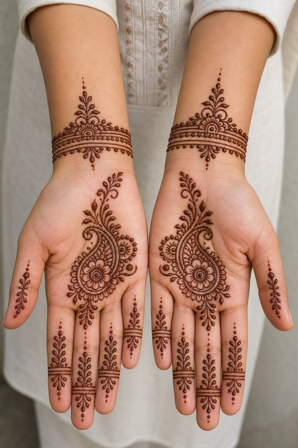 Match Two Simple Designs Across Both Hands