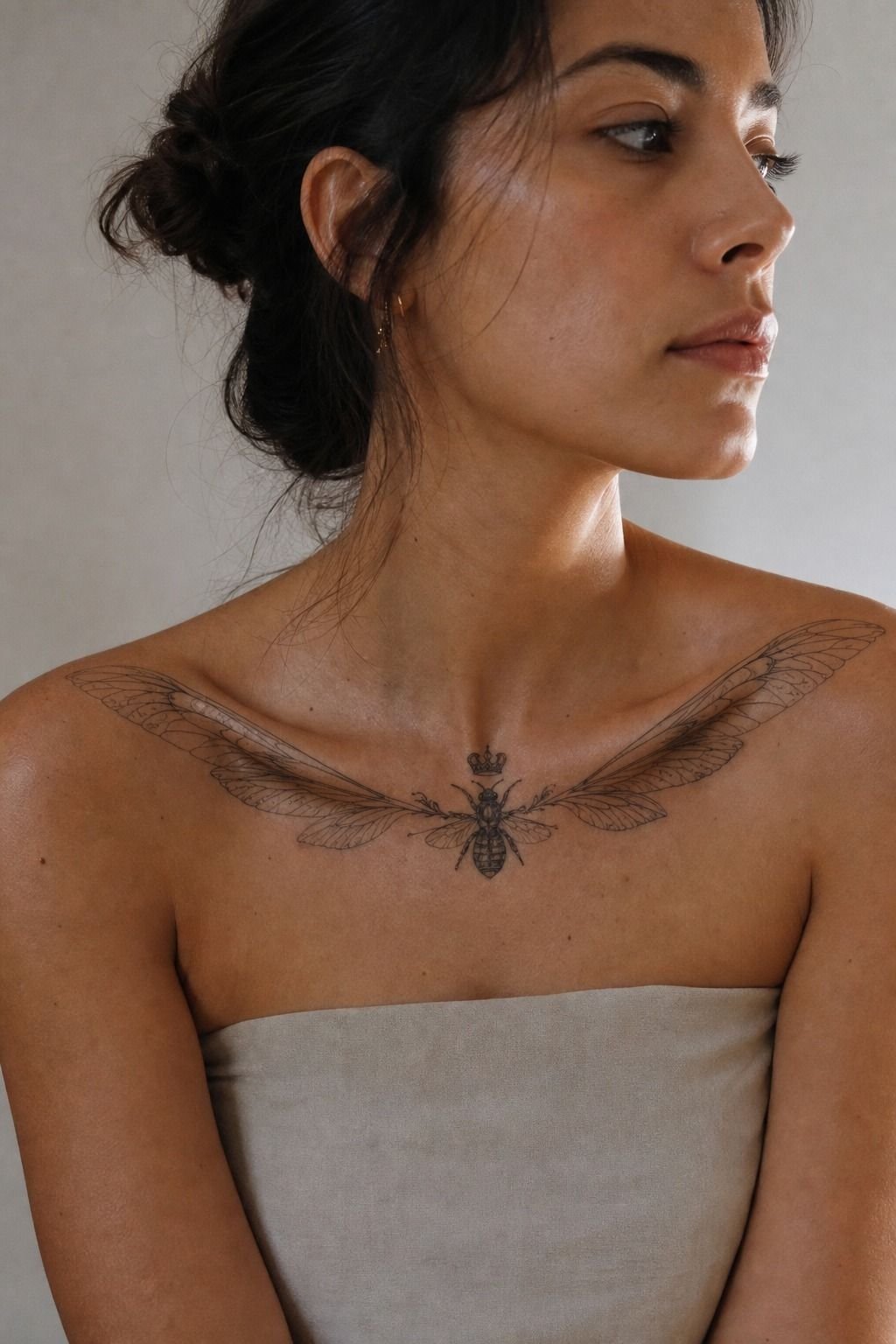 Match Queen Bee Tattoo Wings to Your Style