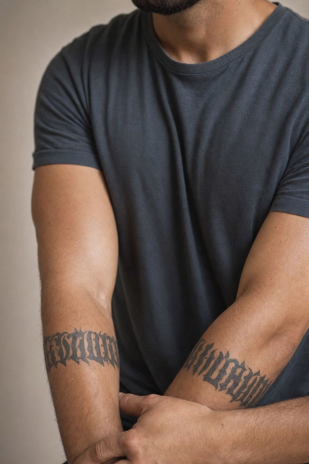 Place Matching Last Name Tattoos On Forearms
