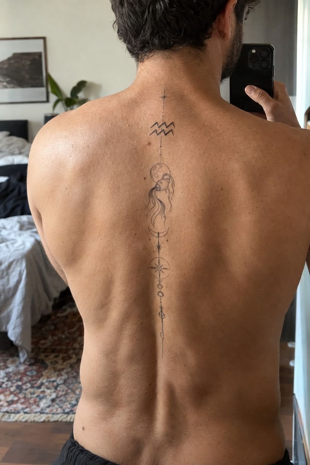 Pick Bold Linework For Masculine Appeal: The Black-Weight Ladder