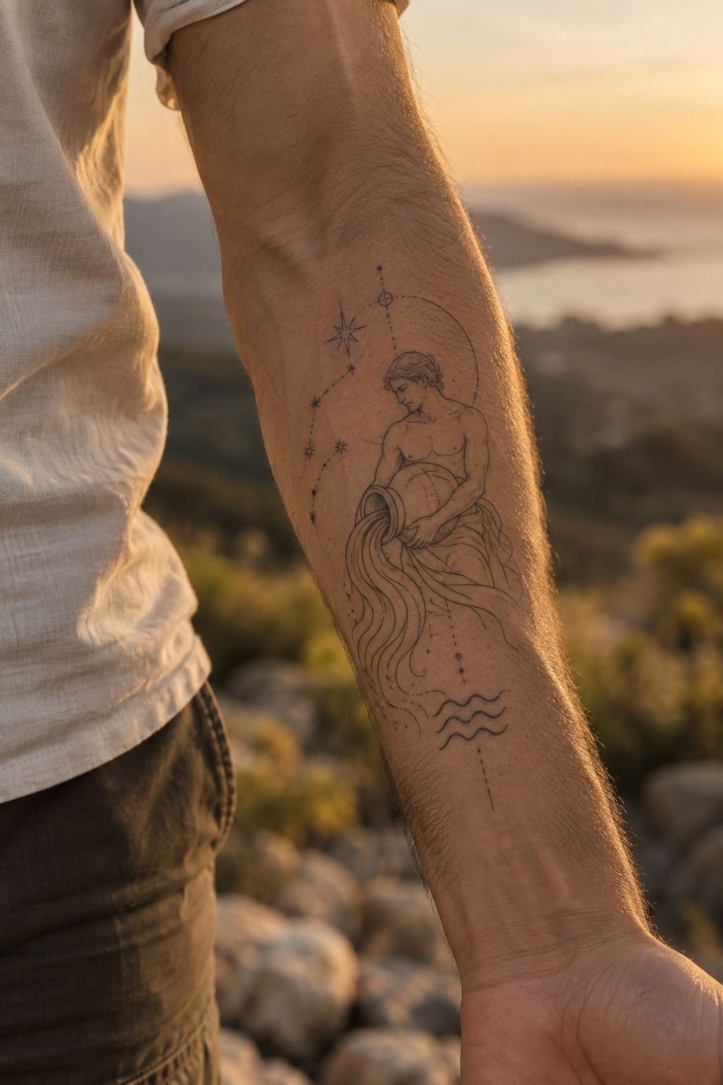 Place Your Aquarius Symbol On The Forearm: The Visibility Rule