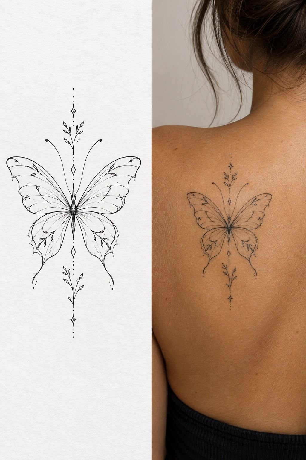 Whimsical Butterfly Behind the Ankle