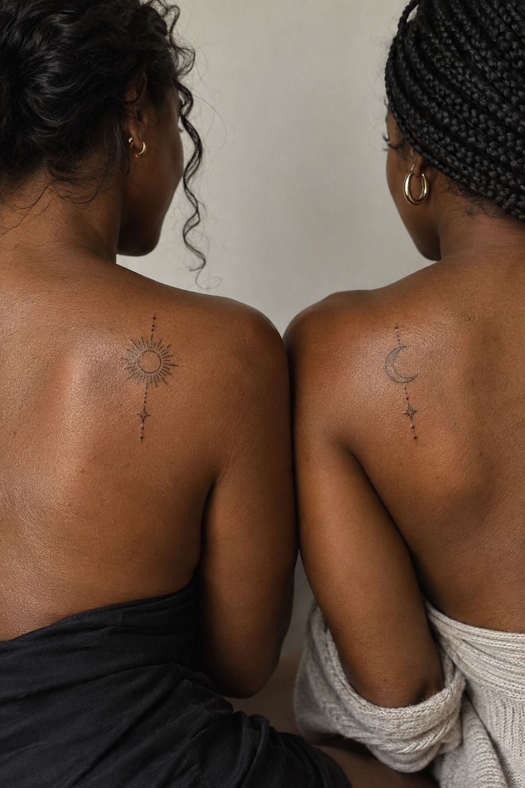 Meaningful Matching Back Ankle Tattoos