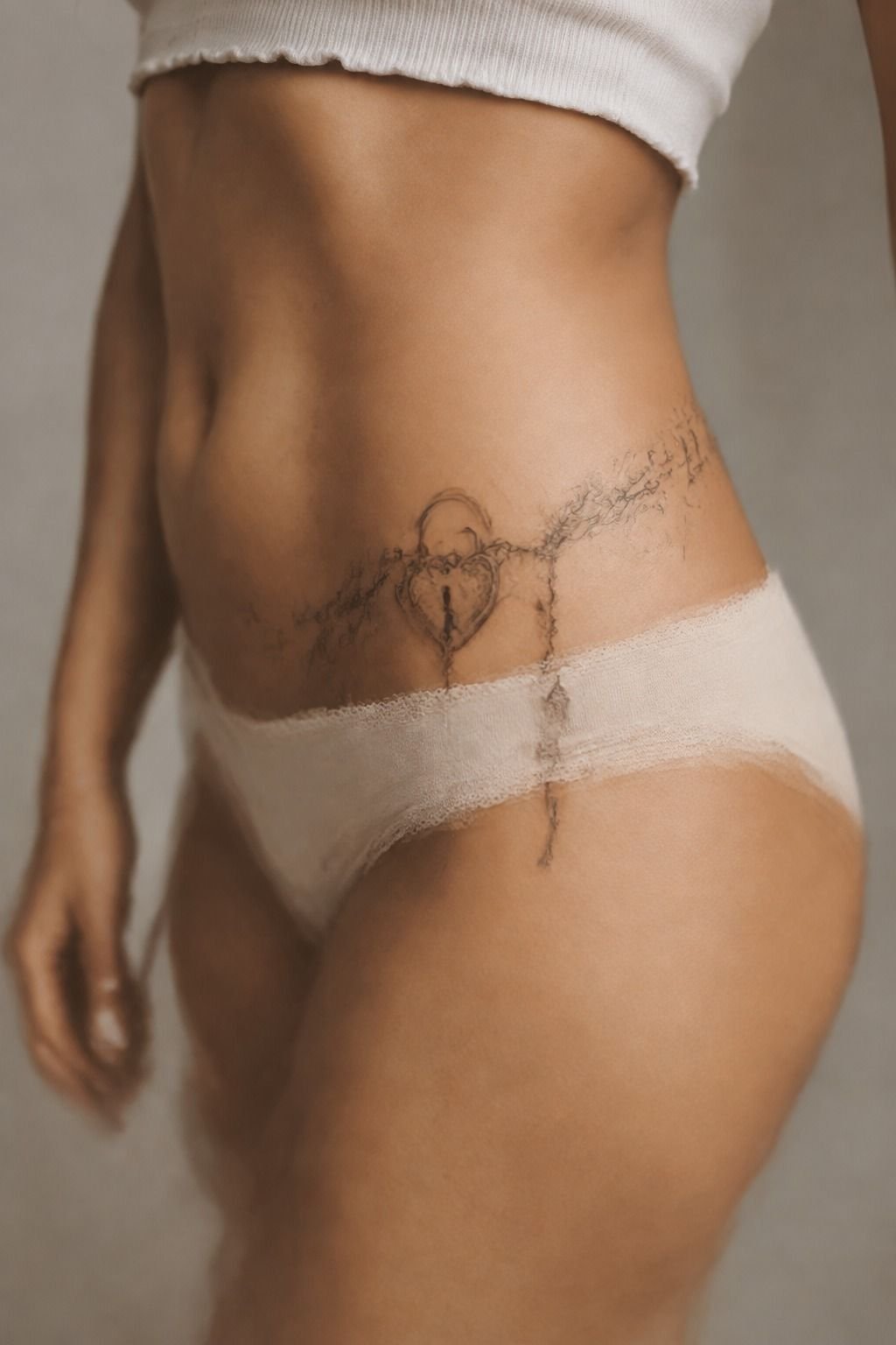 Intricate Lock and Key Friendship Tattoos