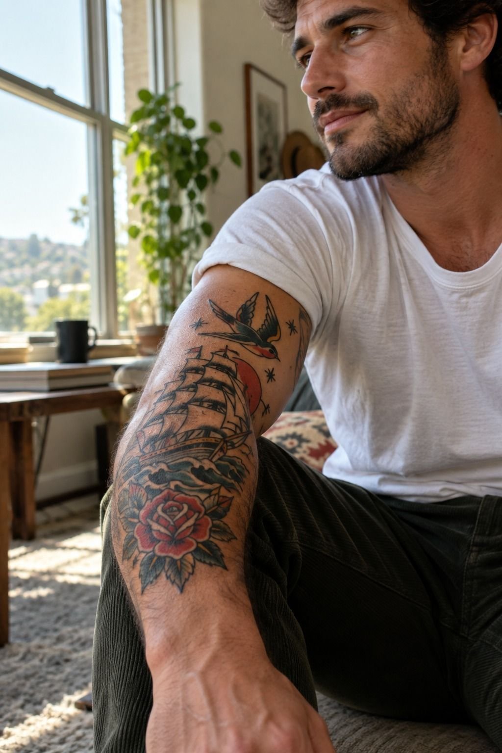 Bold Traditional Forearm Tattoos