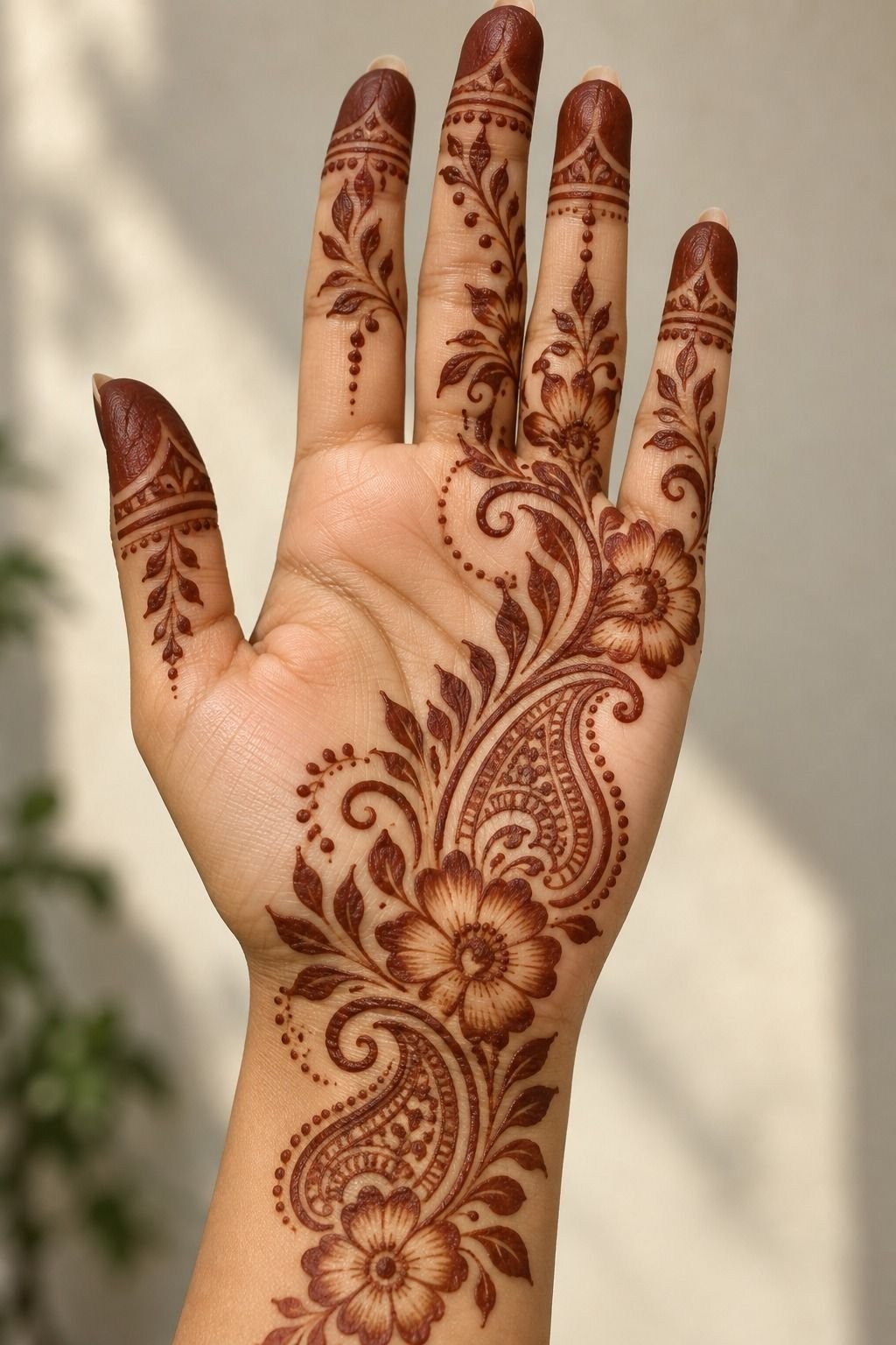 Contemporary Arabic Flow Along The Front Hand