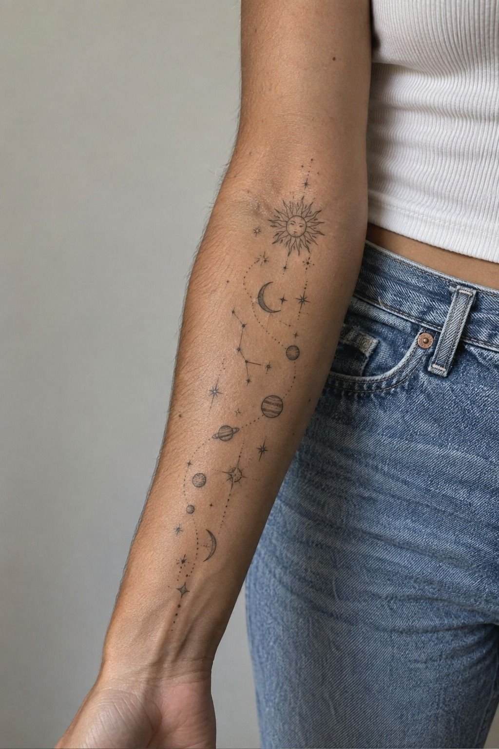I Mapped Celestial Symbols Across My Forearm