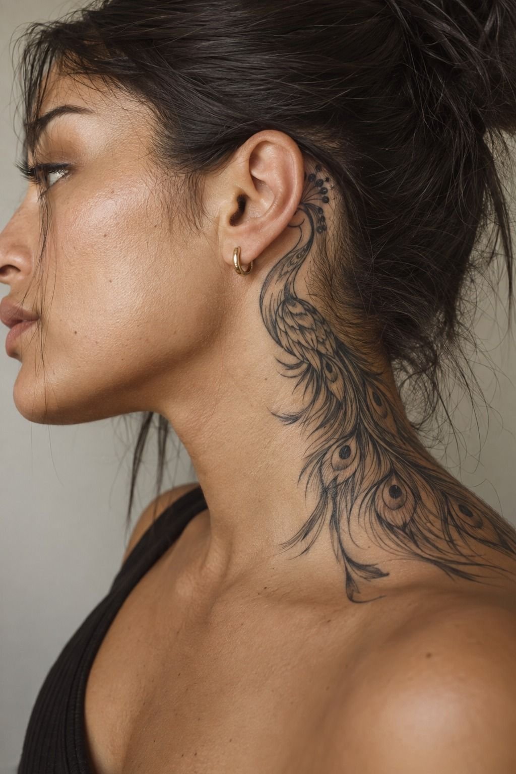 Choose Peacock Tattoo Men With Bold Linework