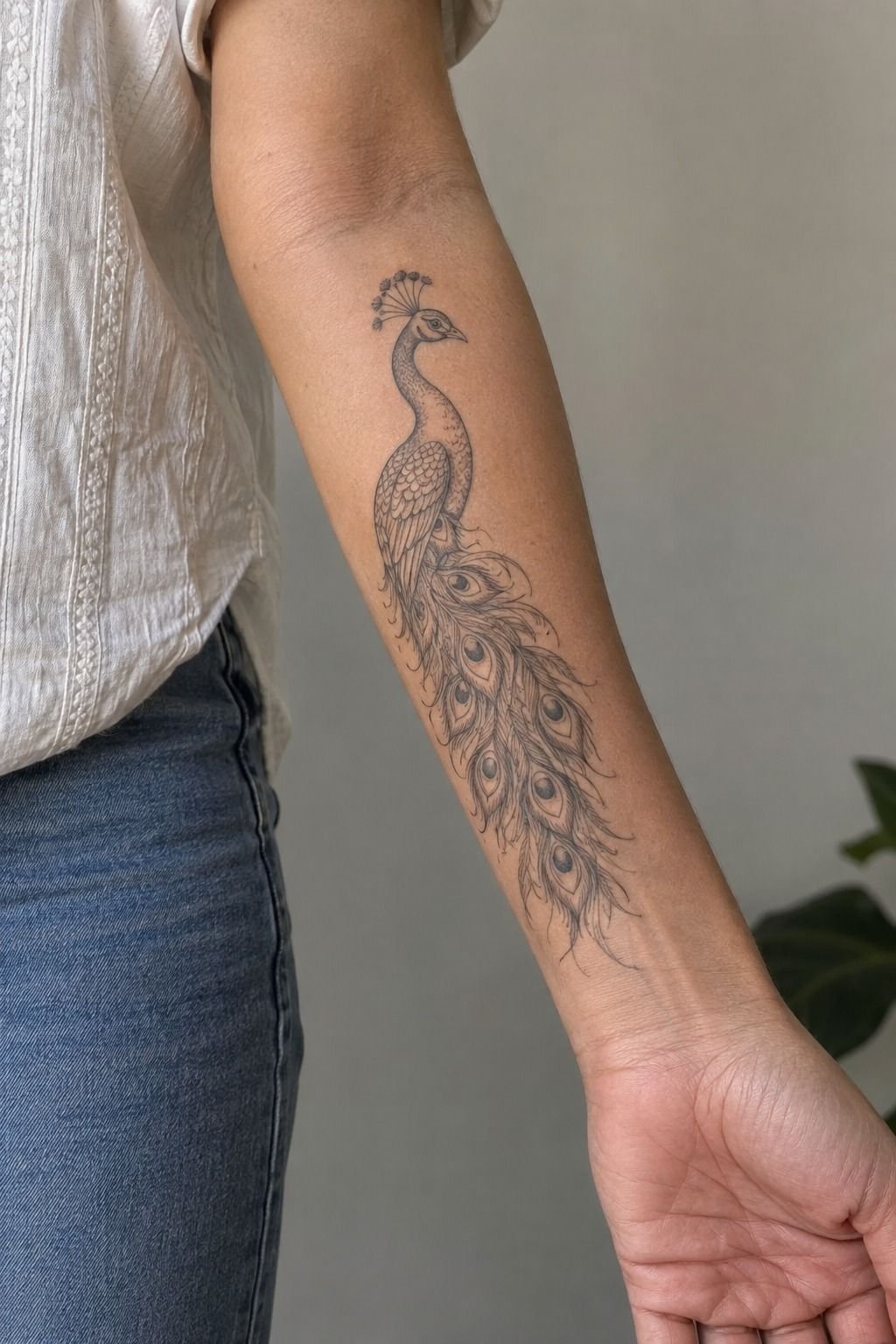 Keep Peacock Tattoo Details Crisp And Balanced