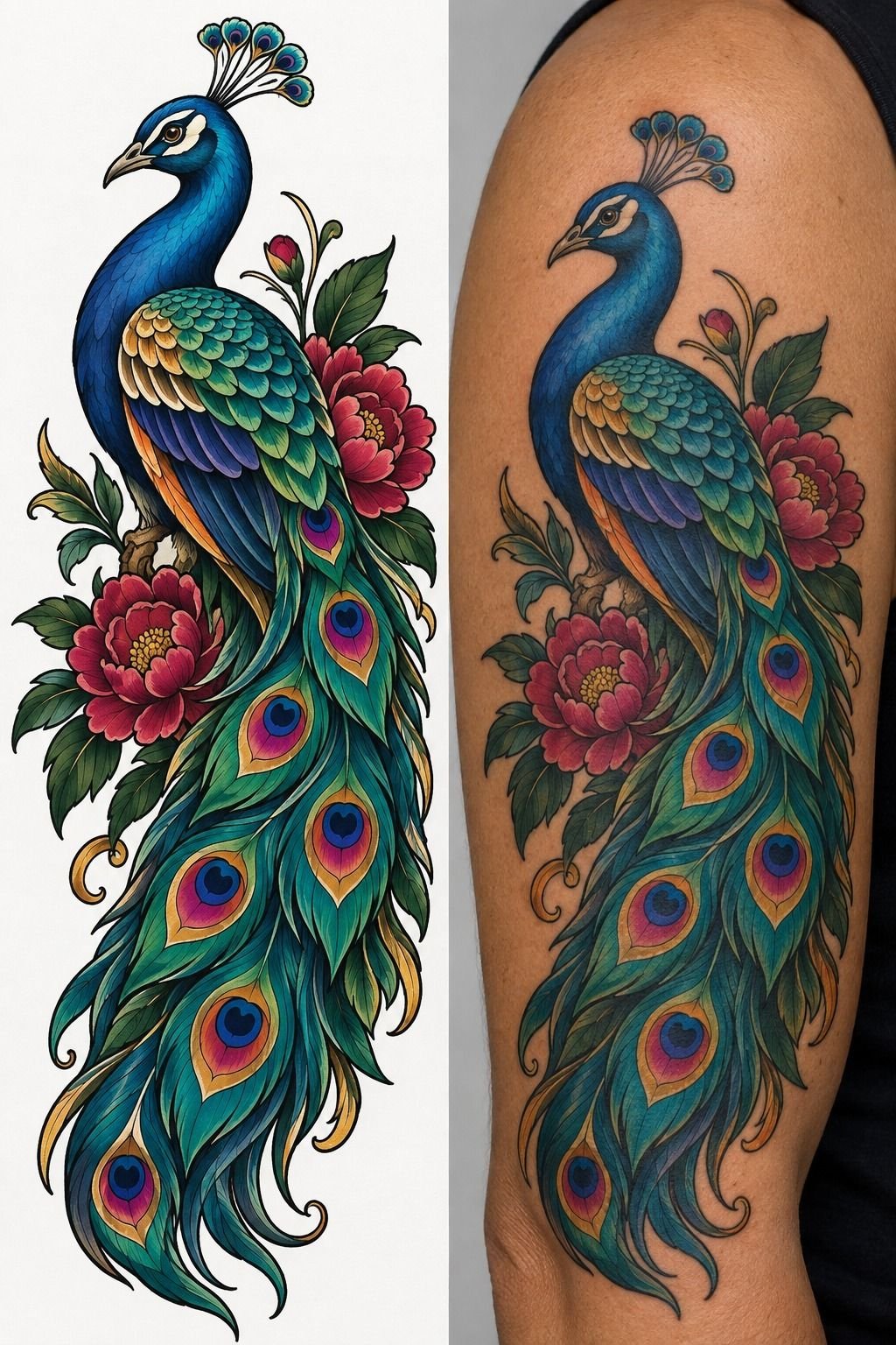Select Peacock Tattoo Colors That Stay Vibrant
