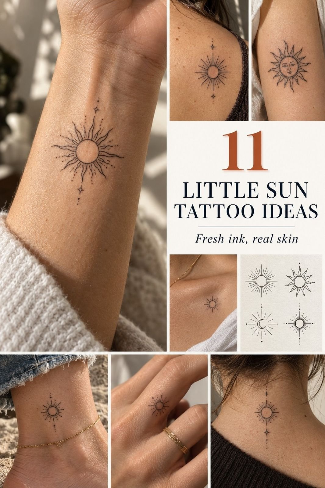 How to Create a Little Sun Tattoo That Stays Crisp - 11 Ideas