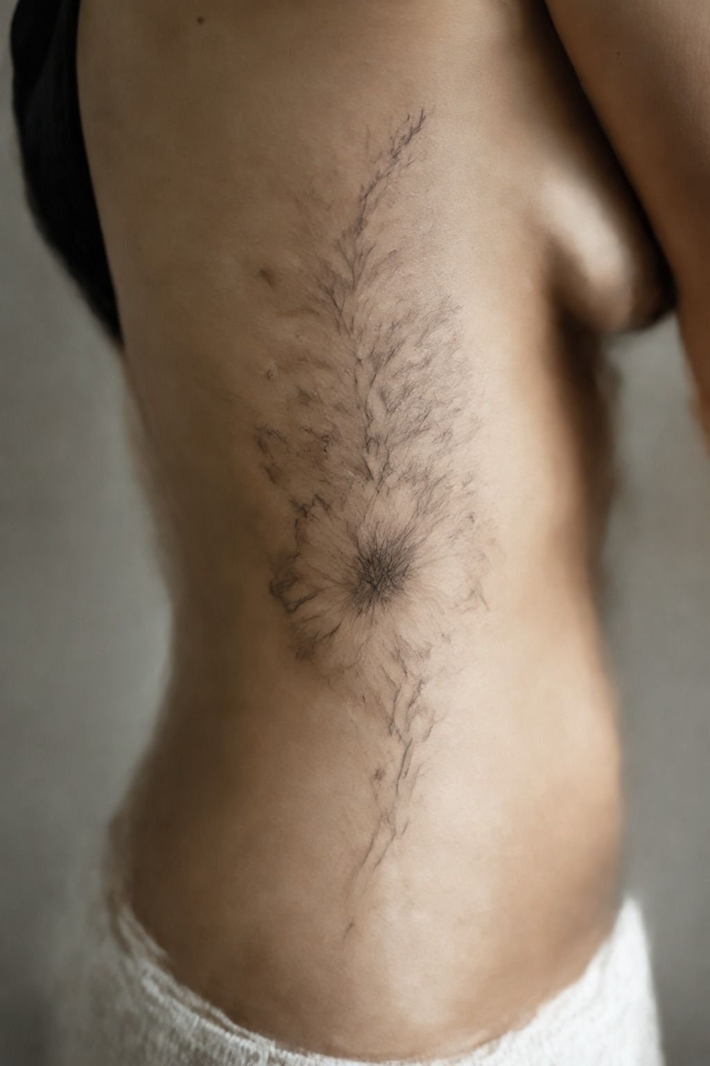Sketching Delicate Ribcage Linework: The Single-Needle Balance