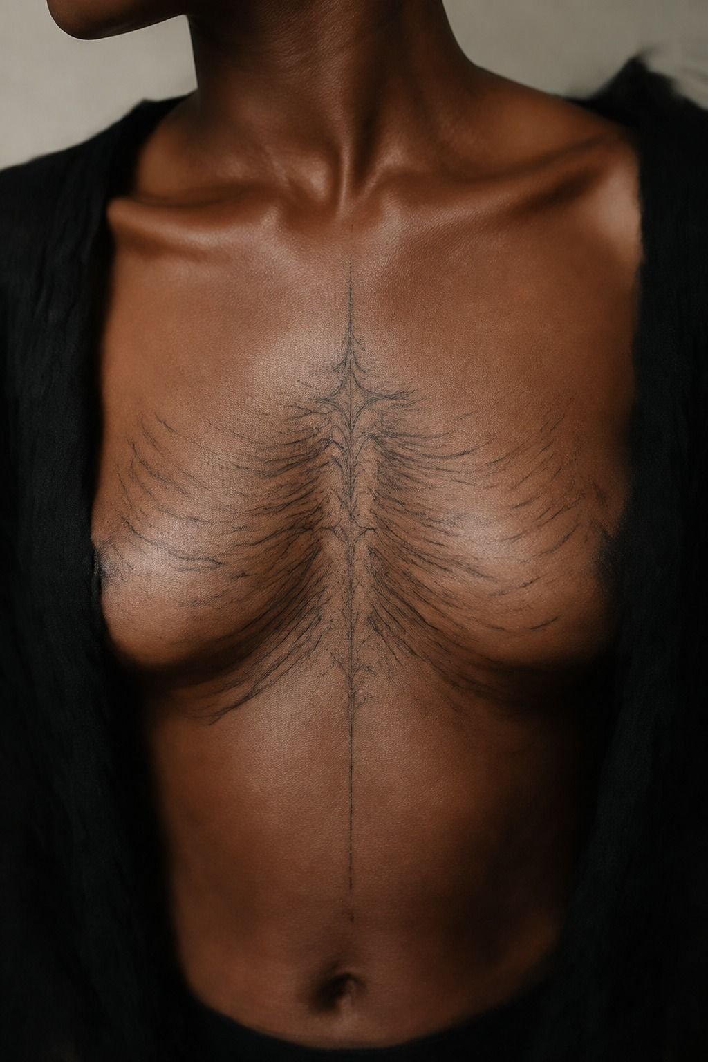 Rib Cage Sternum Extension Tattoos