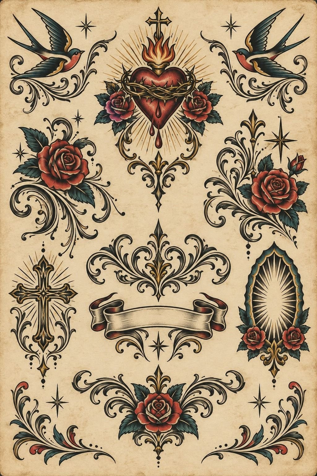 Ornate Chicano Fonts for Shoulder Ink (The Blackwork Balance Rule)