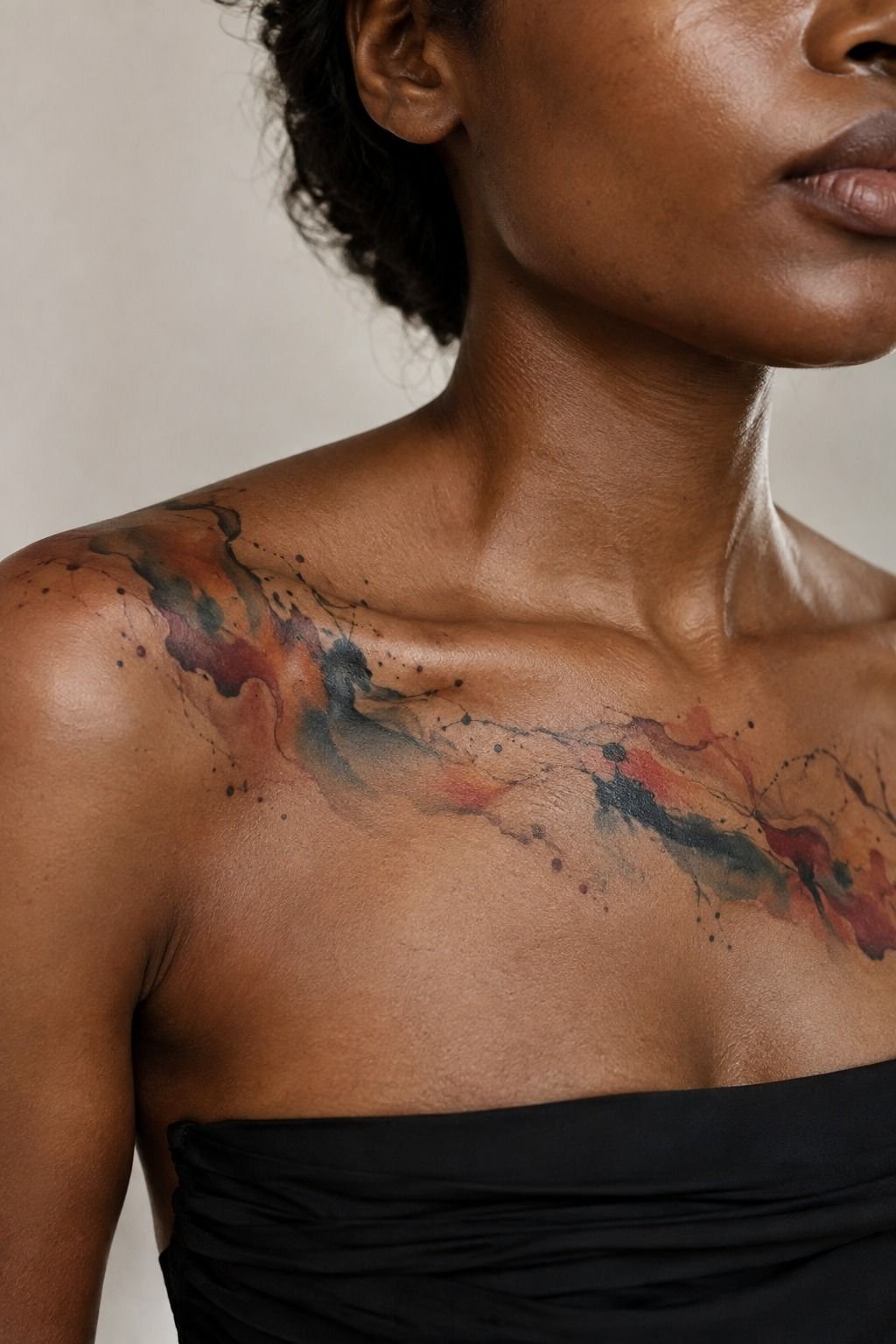 Float Color Across The Collarbone
