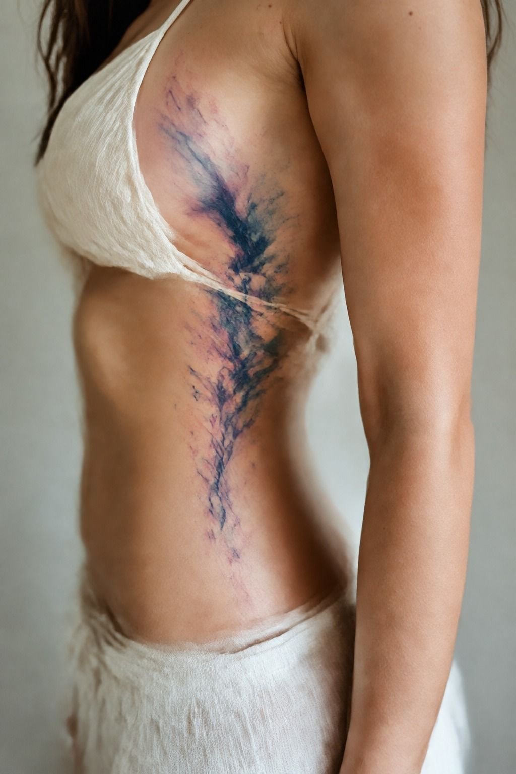 Follow The Rib Line With Flowing Shapes
