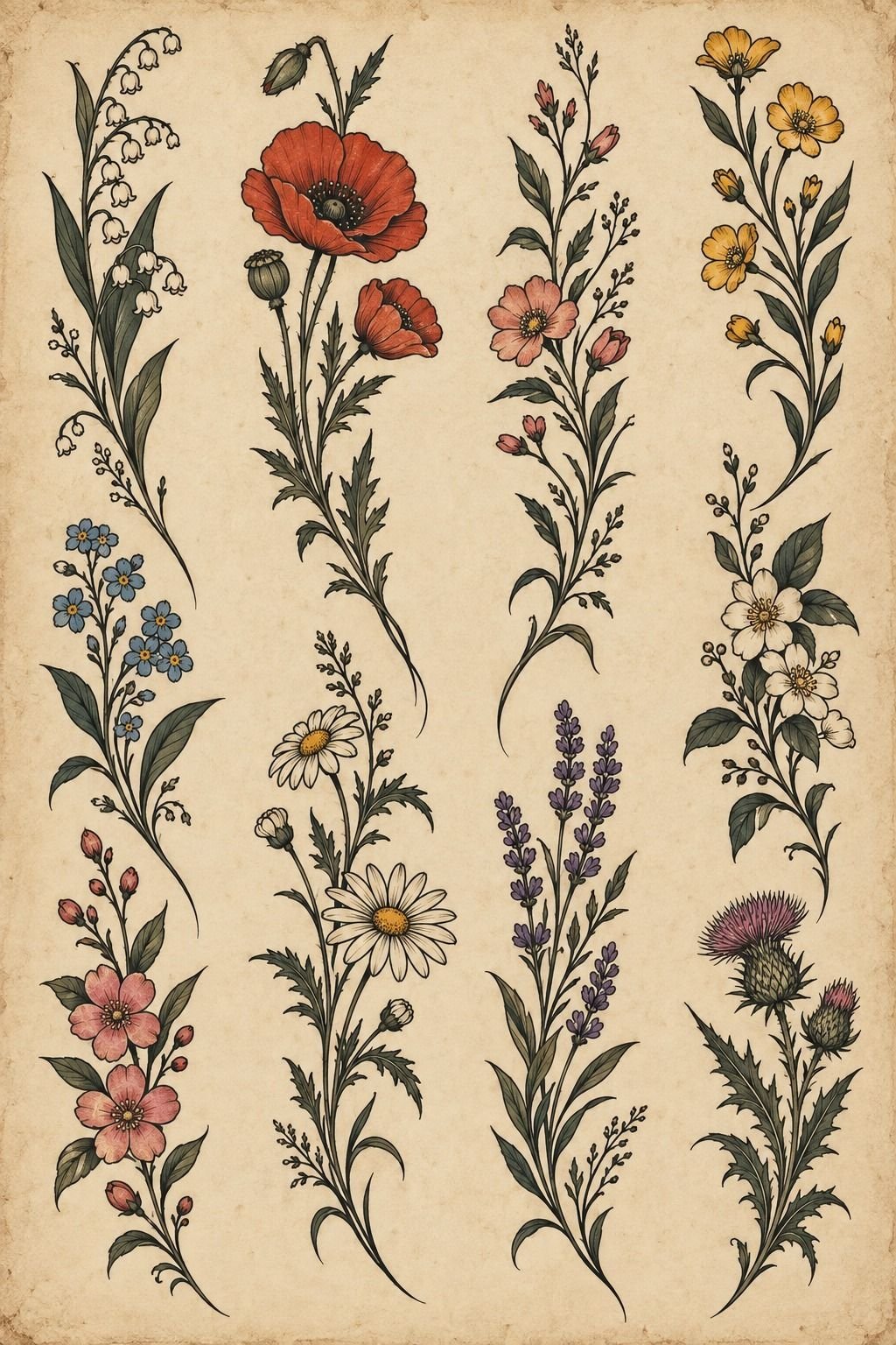 Place Delicate Flowers Along the Forearm