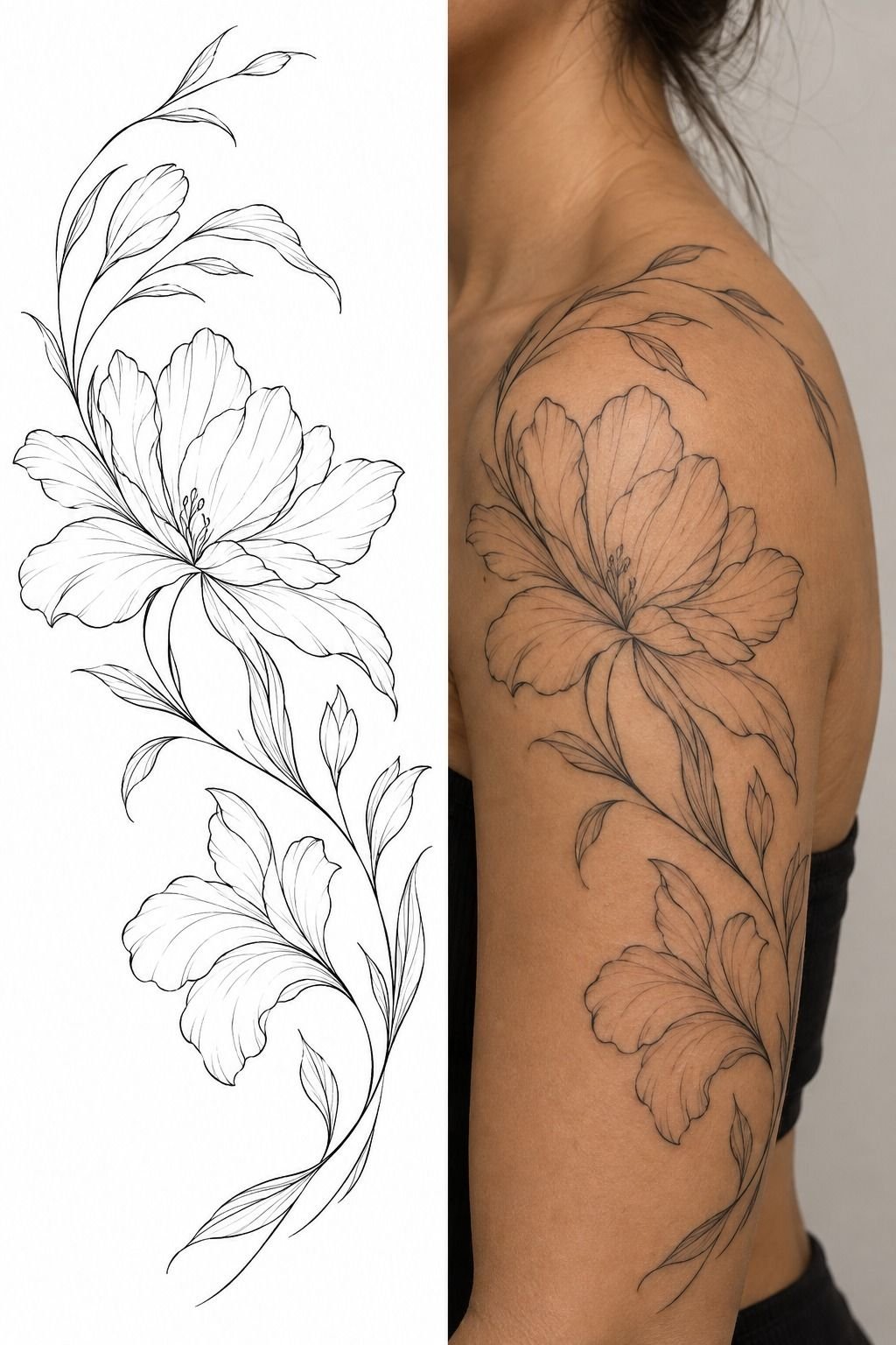Shape Graceful Petals Around the Shoulder