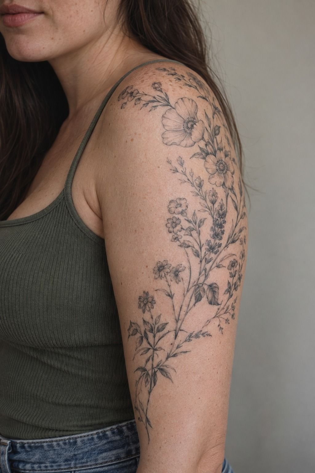 Map Meaningful Flowers Across the Upper Arm