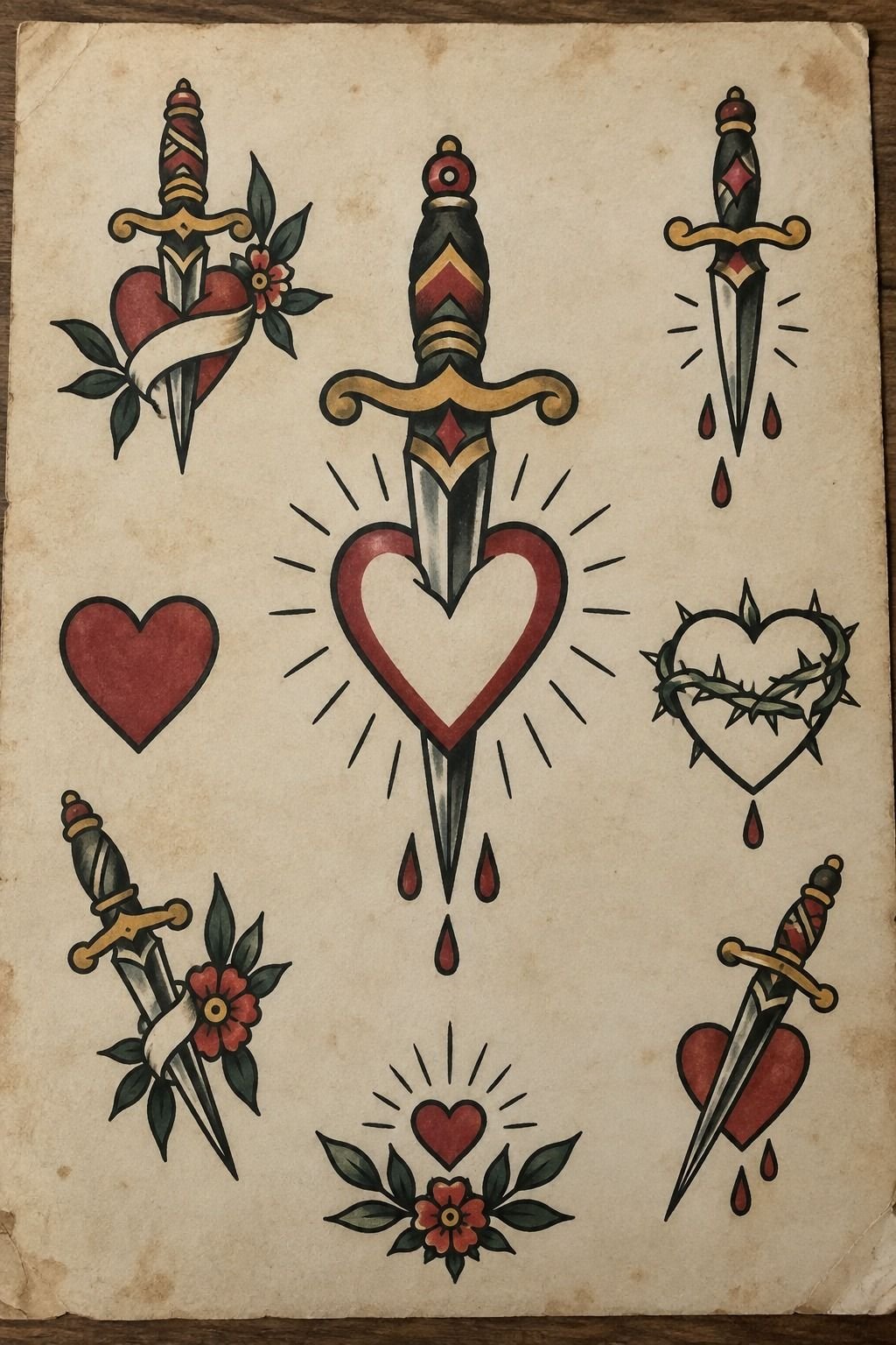 A Symbolic Dagger and Heart Sternum Piece
