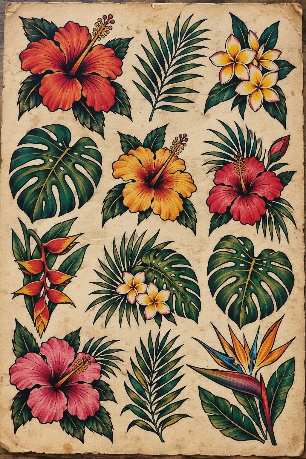 Add a Vibrant Hibiscus With Tropical Leaves