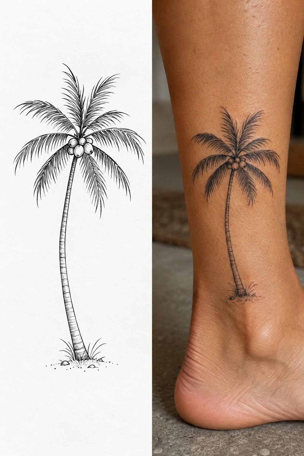 Place a Symbolic Coconut Palm on the Ankle