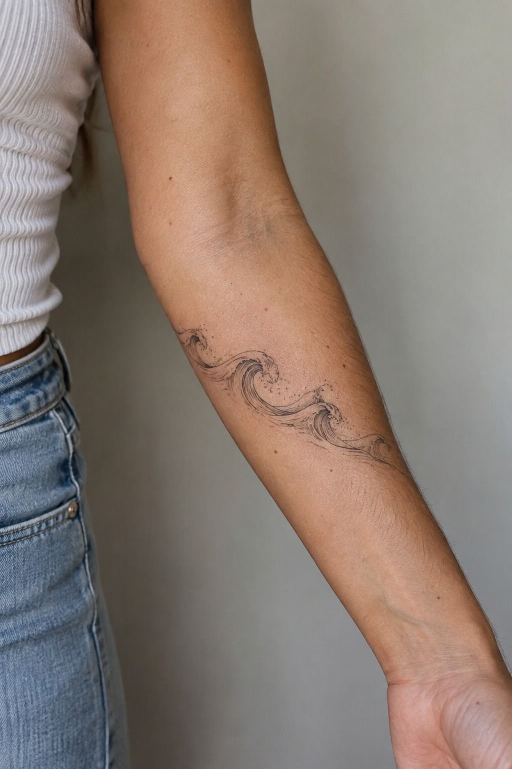 Place Waves Along Your Forearm