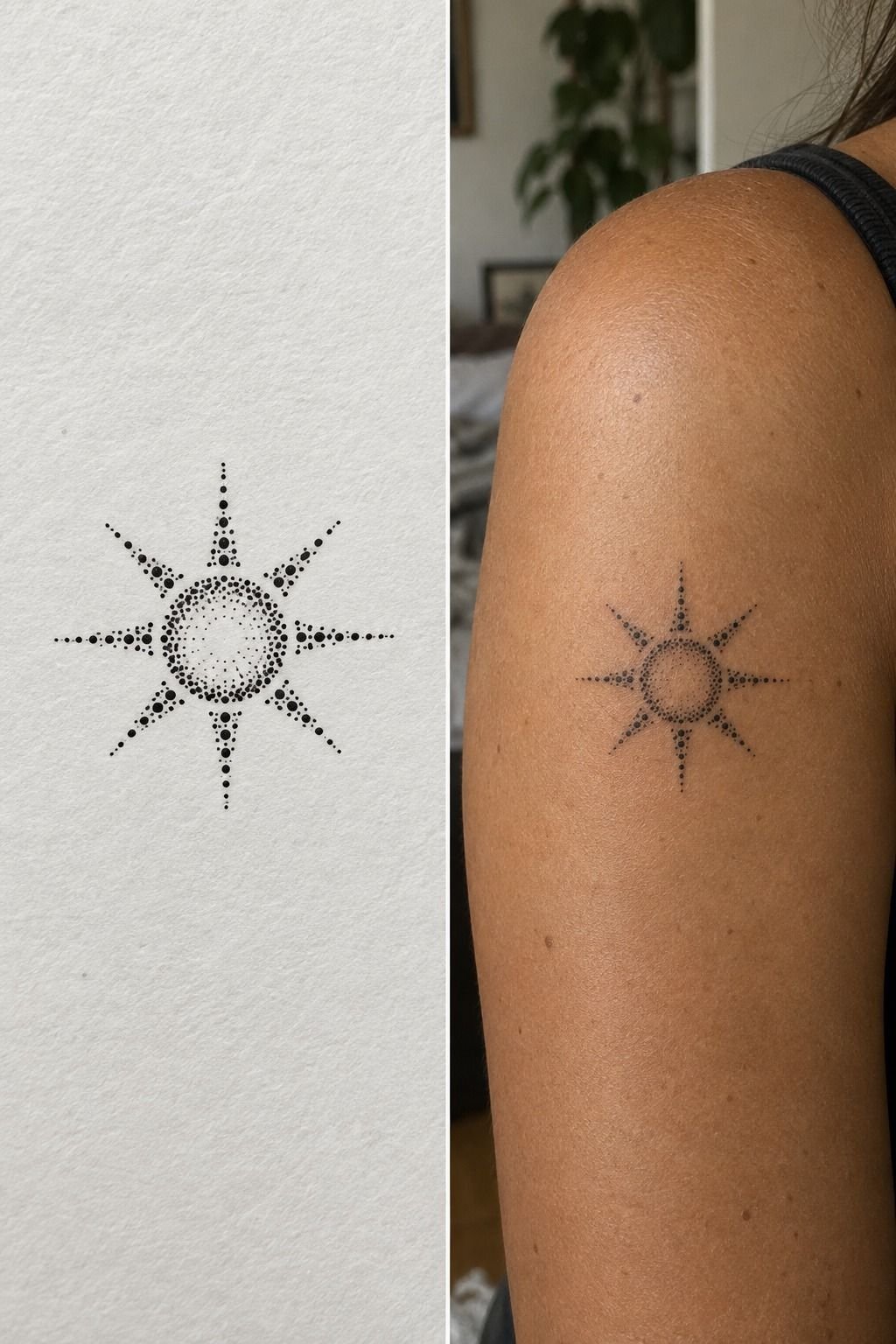 Balance Little Sun Tattoo Ink with Dotwork: The Two-Stage Dotwork Check