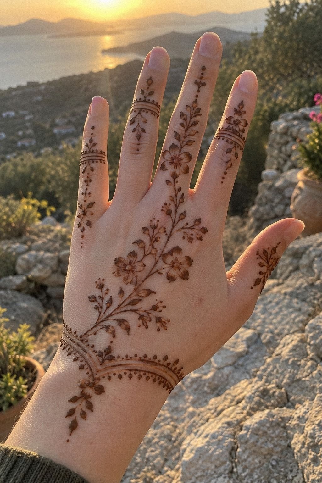 Start With Simple Floral Henna Linework