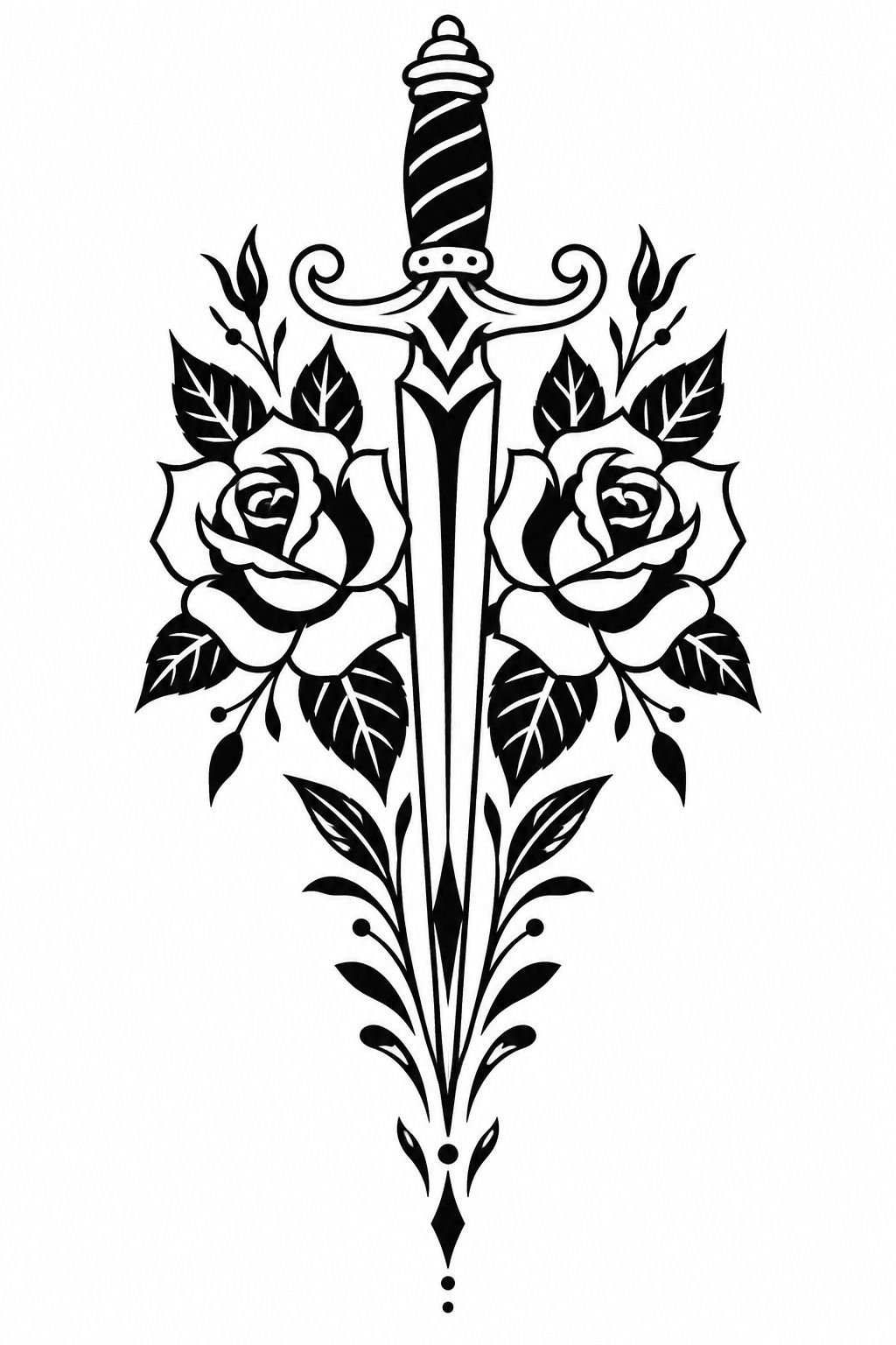 The shield became the symbolic heart of my Traditional Flash Tattoo Idea