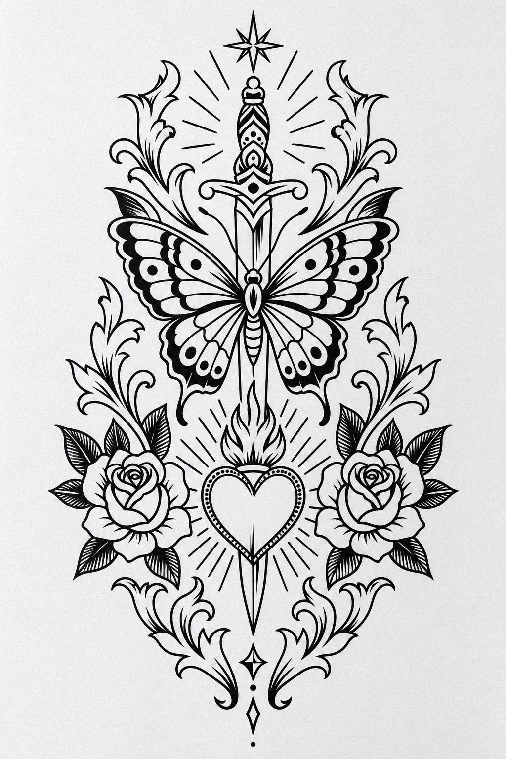 Classic or clever? I chose Traditional Style Tattoo Designs that could age