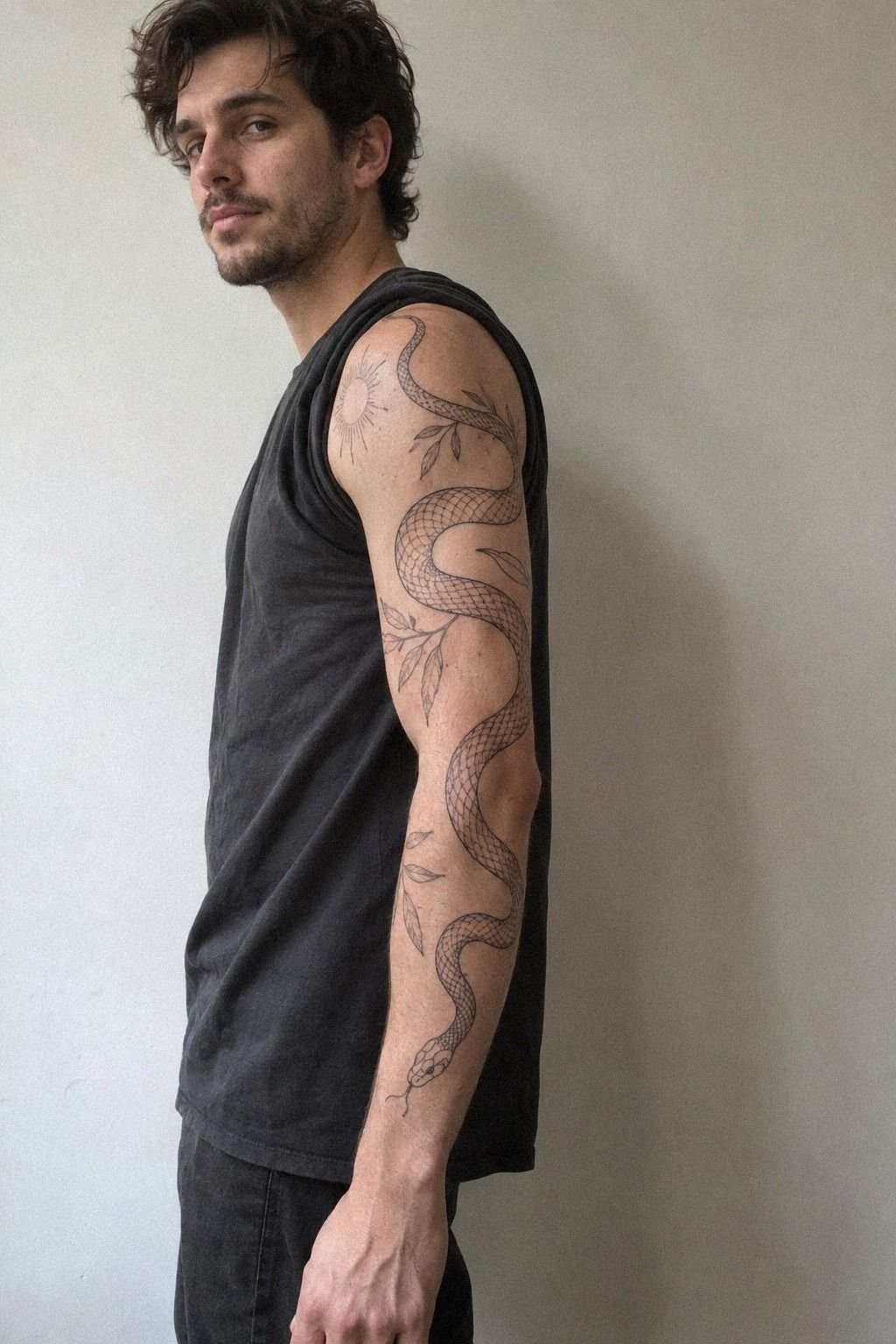 Bold Snake Shoulder Tattoo With Sleeve Energy (The Coil-Flow Rule)