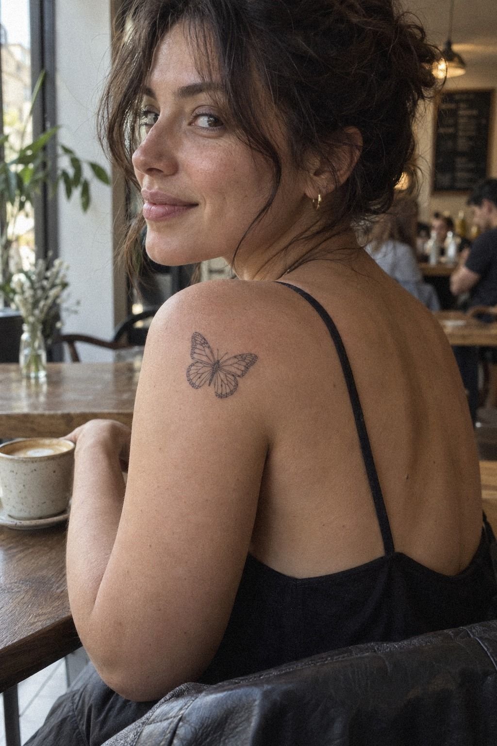 Shape a Delicate Butterfly Shoulder Tattoo With Feminine Flair