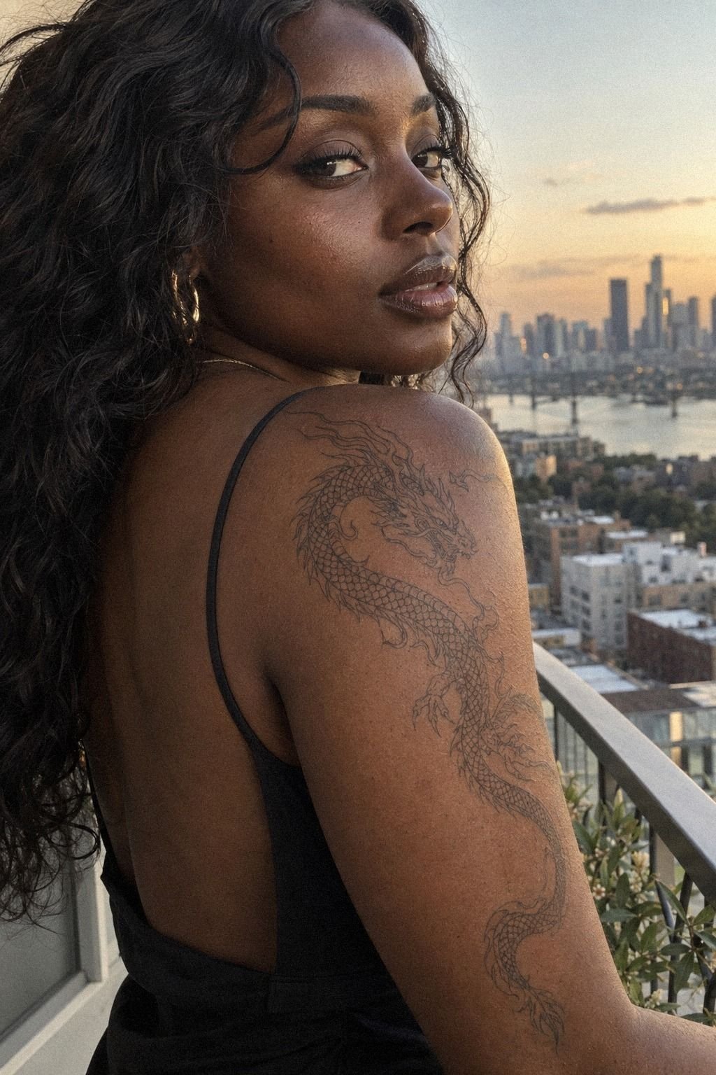 How Much Contrast Does a Powerful Dragon Shoulder Tattoo Need?