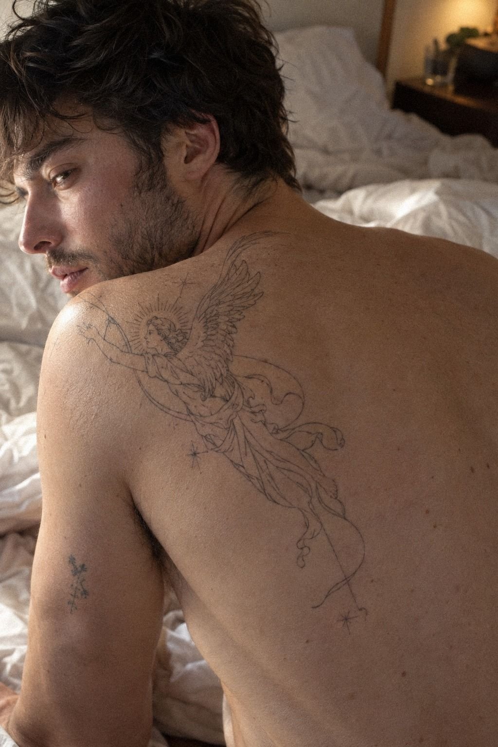 The Upper-Back Angel Motif for a Meaningful Shoulder Tattoo