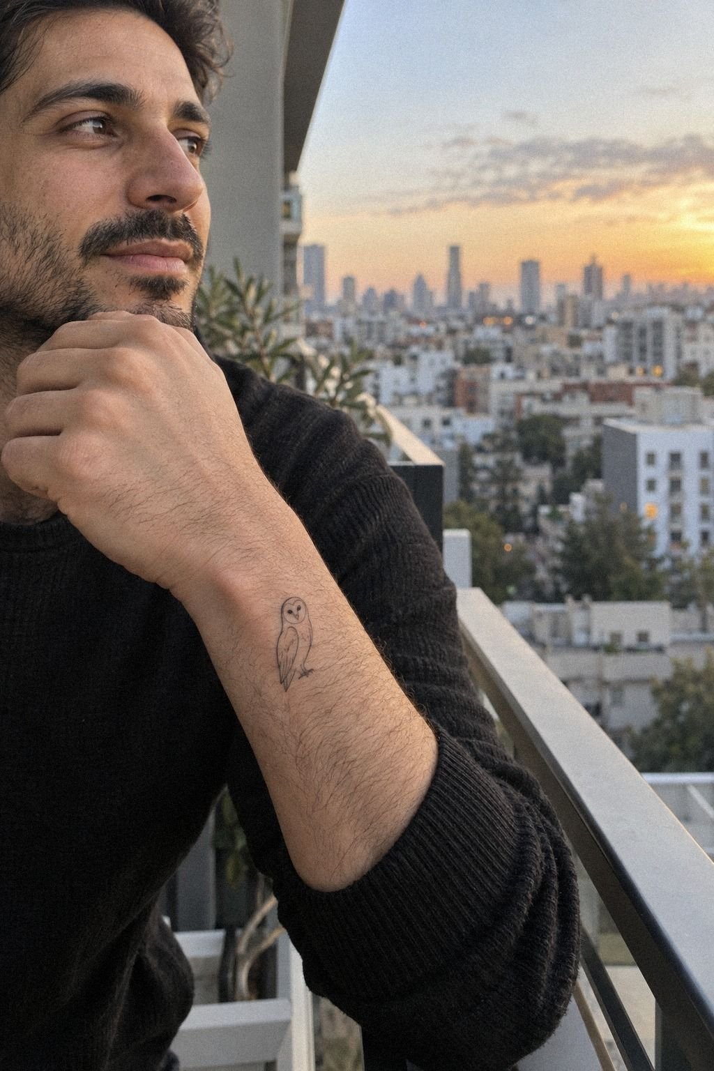 Tiny Barn Owl Tattoo On The Wrist