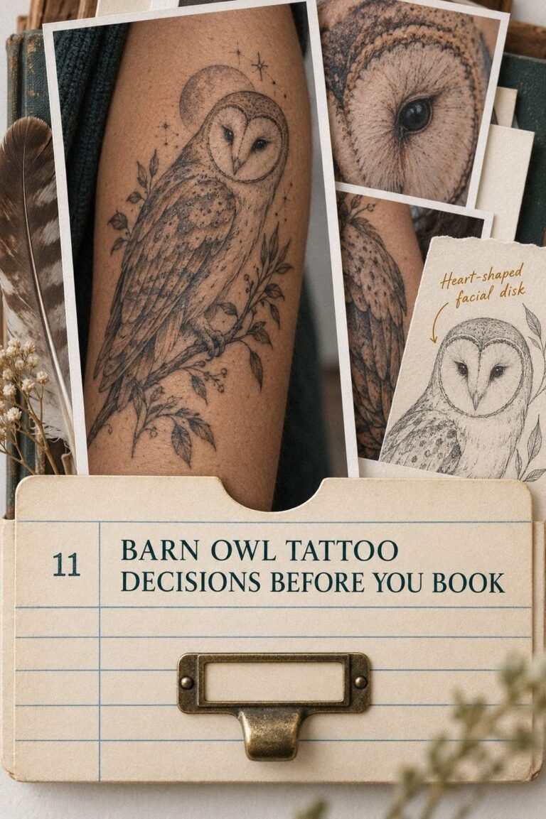 11 Barn Owl Tattoo Ideas That Stay Hidden Under a Sleeve