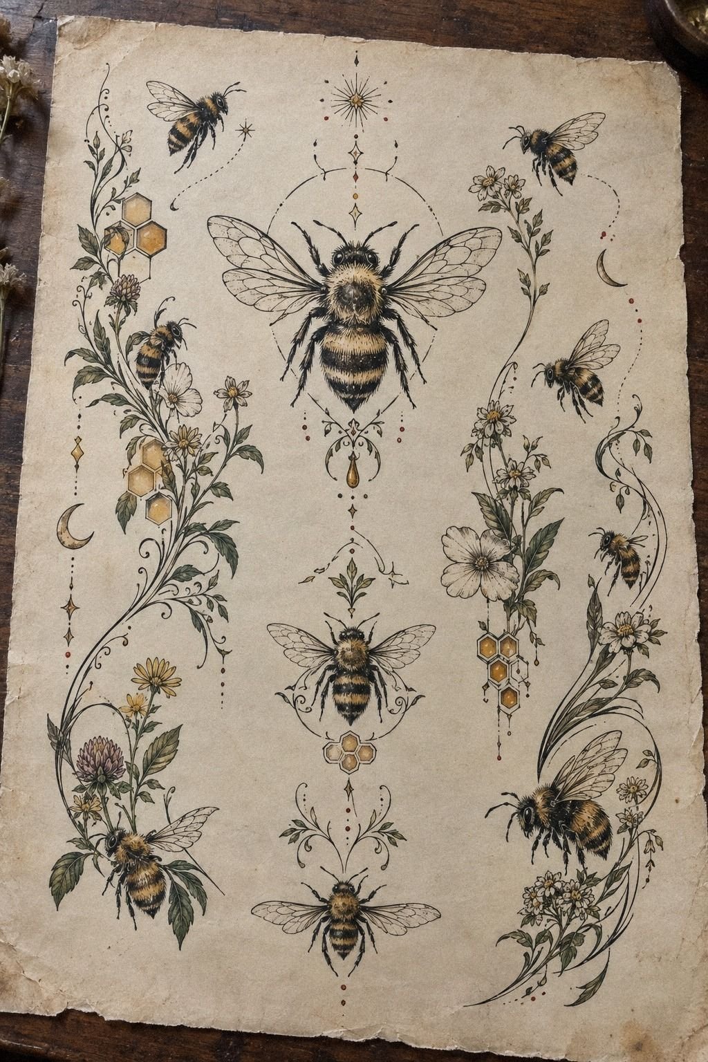 Plan a Graceful Bee Sleeve Tattoo