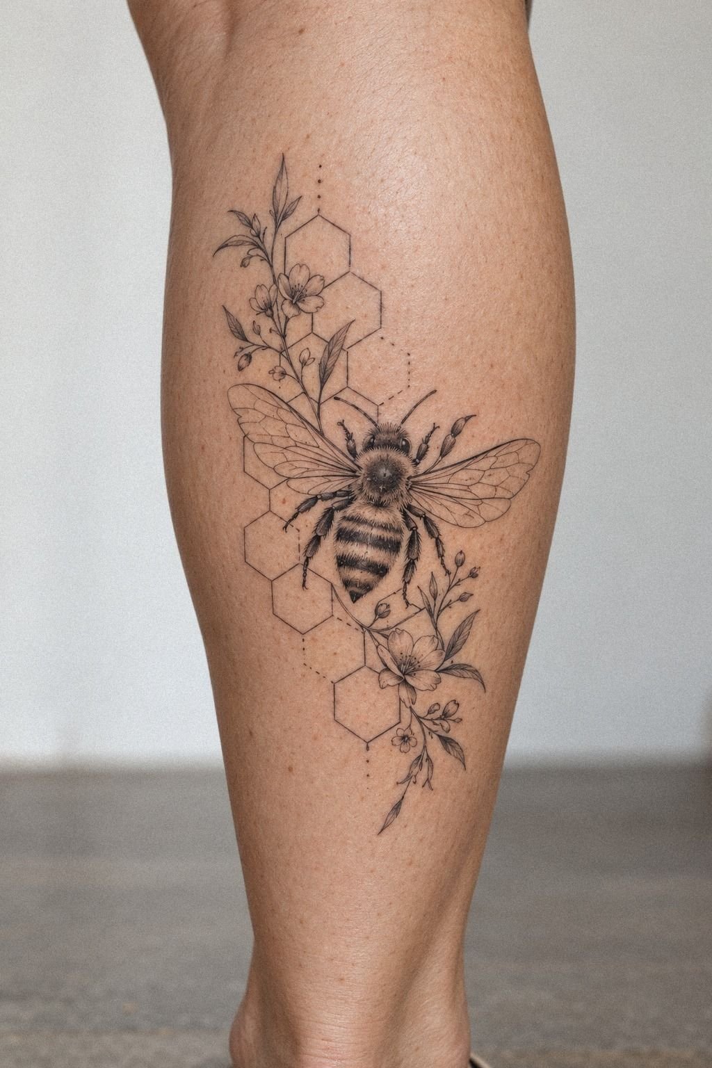 Is a Blackwork Bee With Honeycomb Chest Tattoo Right for You?
