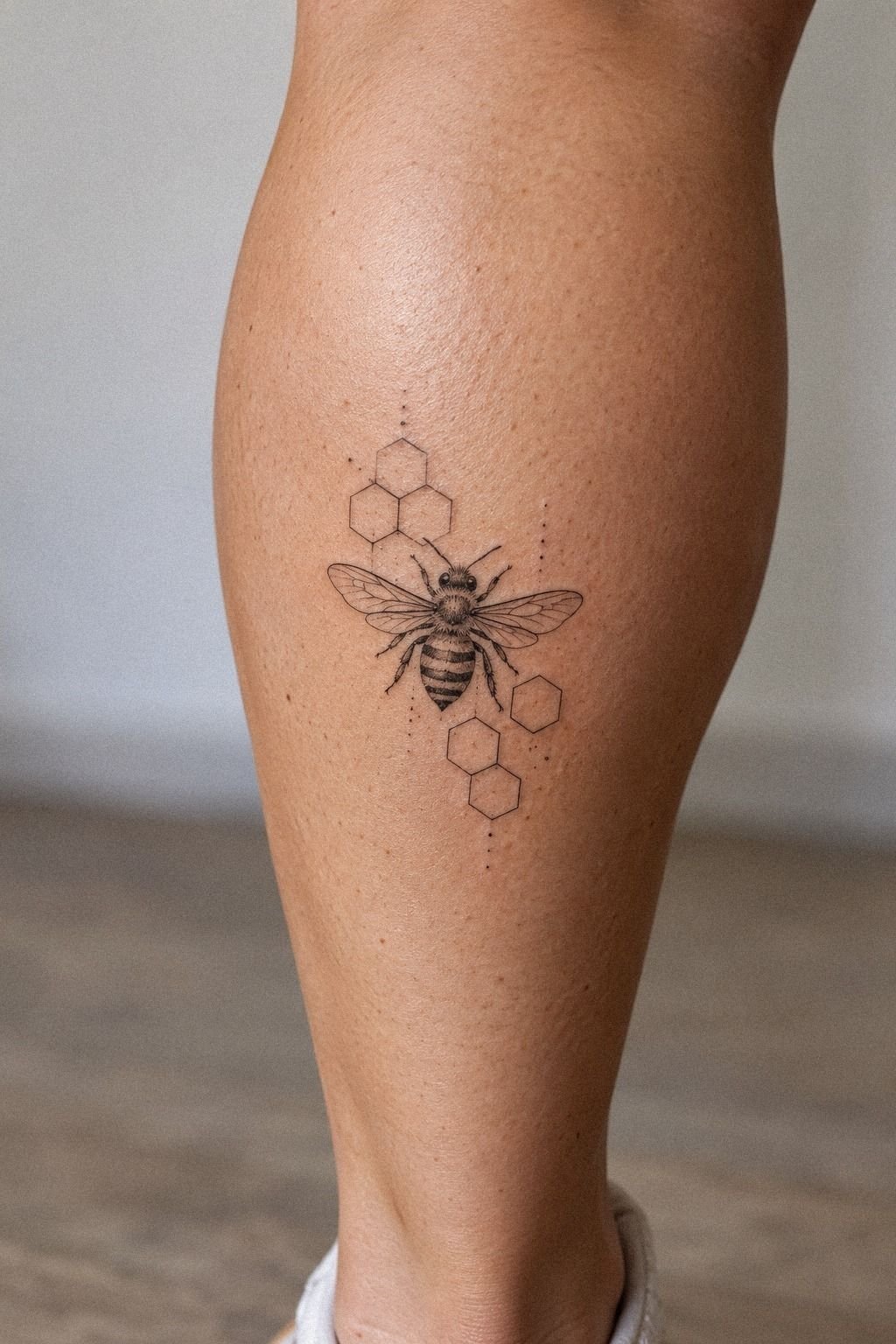 Why Choose a Realistic Bee With Honeycomb Hand Tattoo?