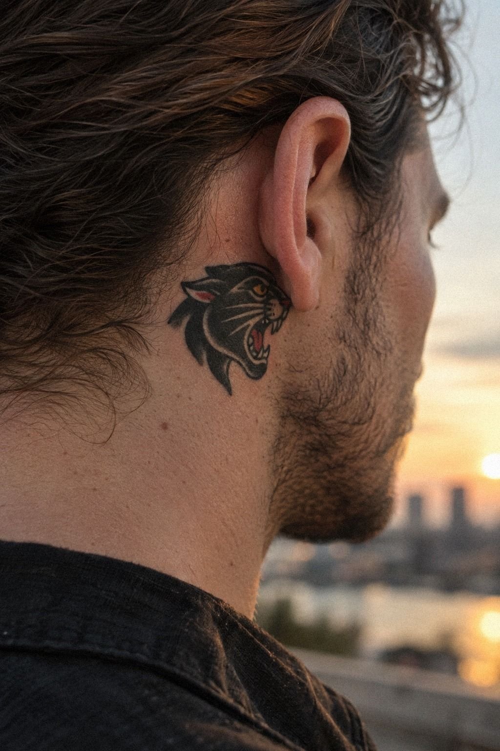 I Chose a Black Work Traditional Tattoo