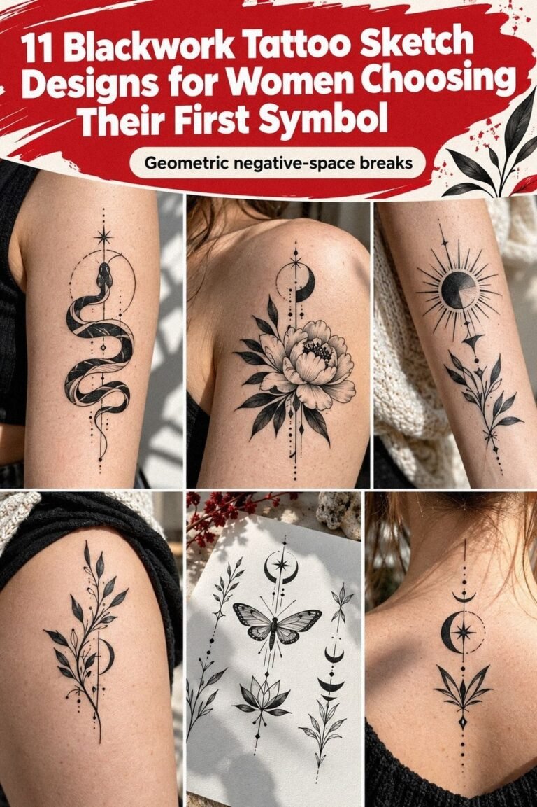 Easy Blackwork Tattoo Sketch, A Private Symbol Without Explaining