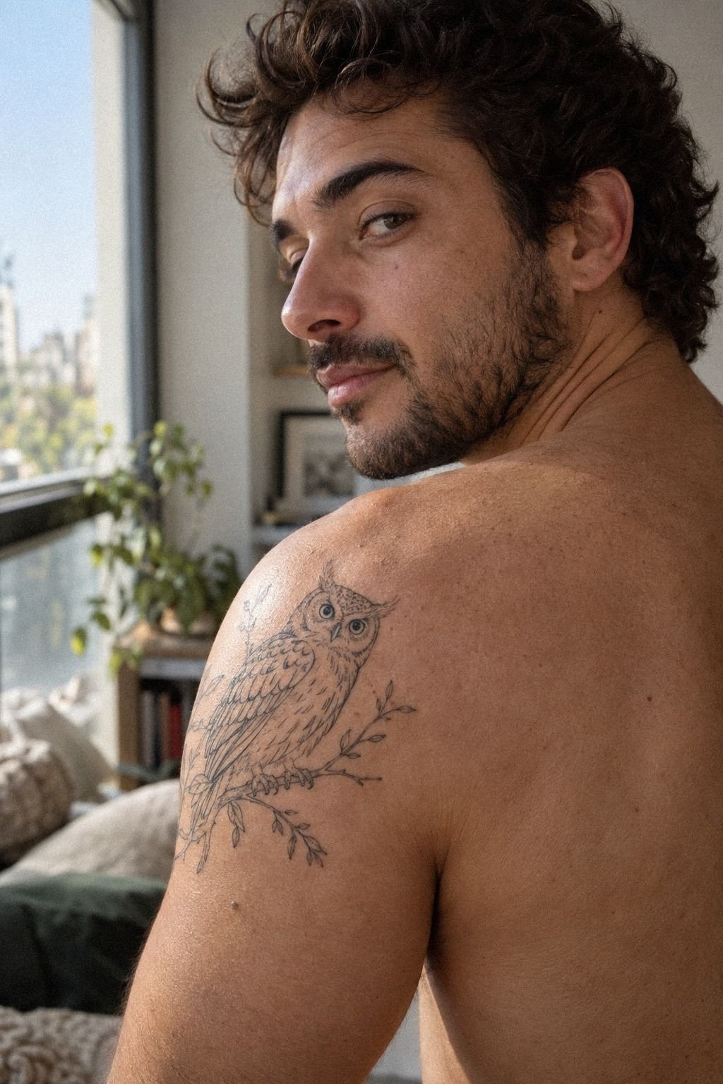 Bold Eyes for a Striking Owl Tattoo